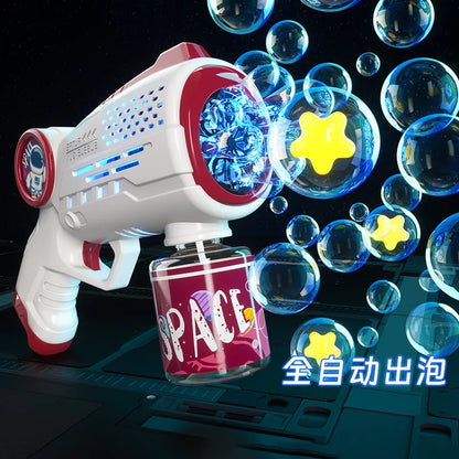 Astronaut Bubble Gun Toy – Fully Automatic Battery-Powered Bubble Machine Blower for Kids, Outdoor Bubble Toy Gift for Boys & Girls
