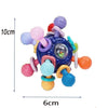 Montessori Baby Sensory Rattle and Silicone Teether Grasping Development Toy for 0-12 Months