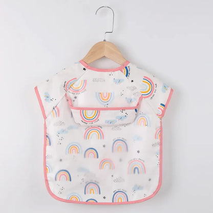 Waterproof Long-Sleeve Baby Smock – Art Apron & Feeding Bib with Pocket for Toddlers & Infants (Boys & Girls) - Kidzy Market