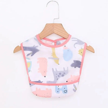 Waterproof Long-Sleeve Baby Smock – Art Apron & Feeding Bib with Pocket for Toddlers & Infants (Boys & Girls) - Kidzy Market