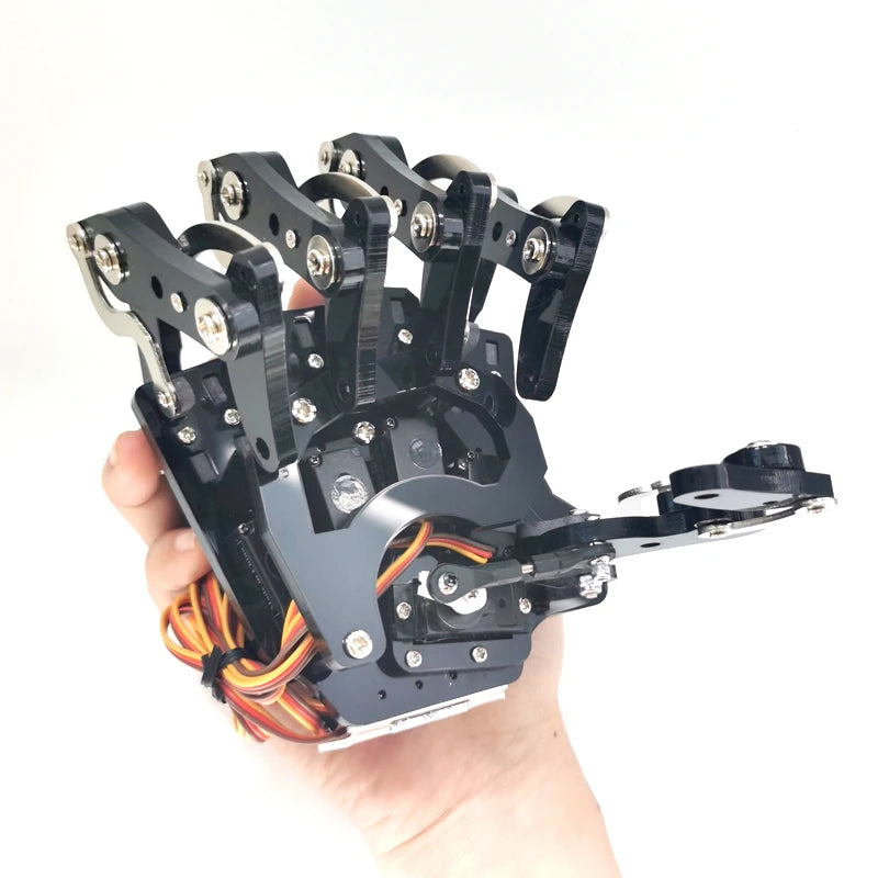 5 DOF Robot Hand with Five Fingers, Servo Control Left/Right Bionic Palm, Assembled Gripper for Arduino/ESP32 Programmable Robot