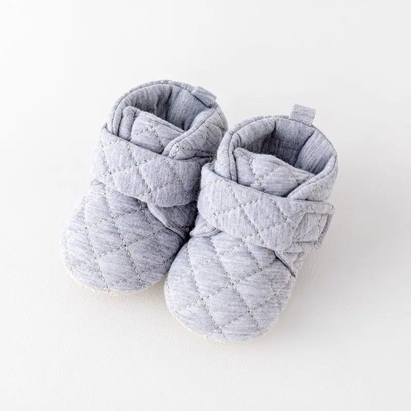 Baby Winter Soft Cotton Indoor Newborn Toddler Prewalking Sneaker for 0-9-18 Months Baby Girls and Boys
