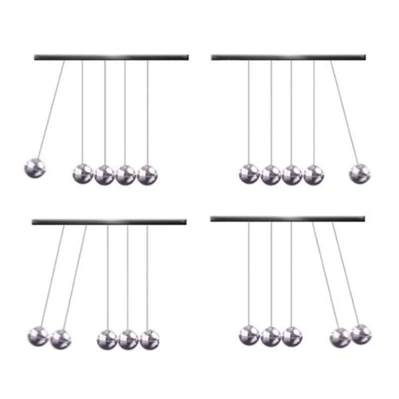 Physical Science Toy Newton Balance Pendulum - Ball Collision Energy Conservation Law, Office Desktop Decoration, Holiday Gift