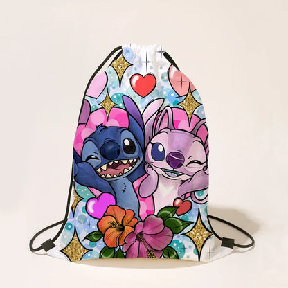 Disney Stitch Cartoon Drawstring Bag for Boys and Girls | Party Gifts, Birthday Decorations, and Backpack - Kidzy Market