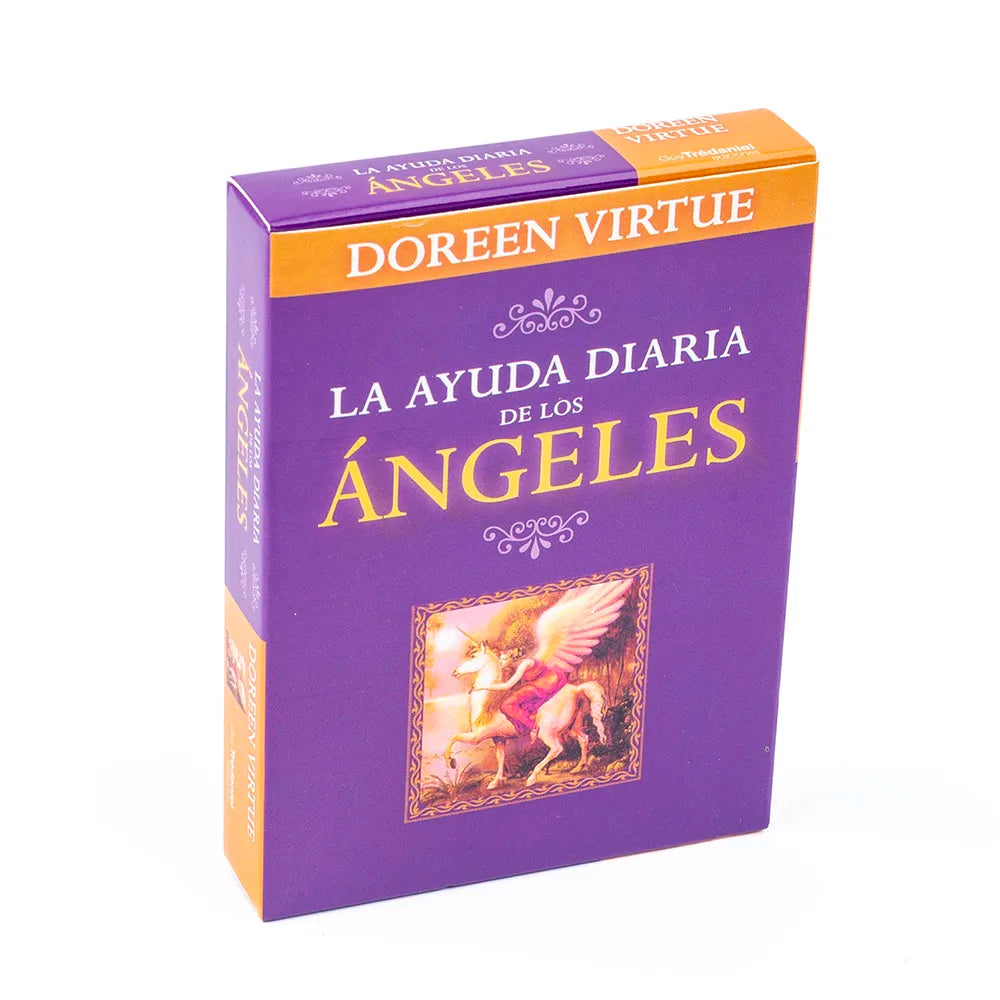 Daily Guidance From Your Angels Oracle - 44 Cards Deck, 10.4 x 7.4 cm, Spanish Version, Fate Divination Tarot Board Game