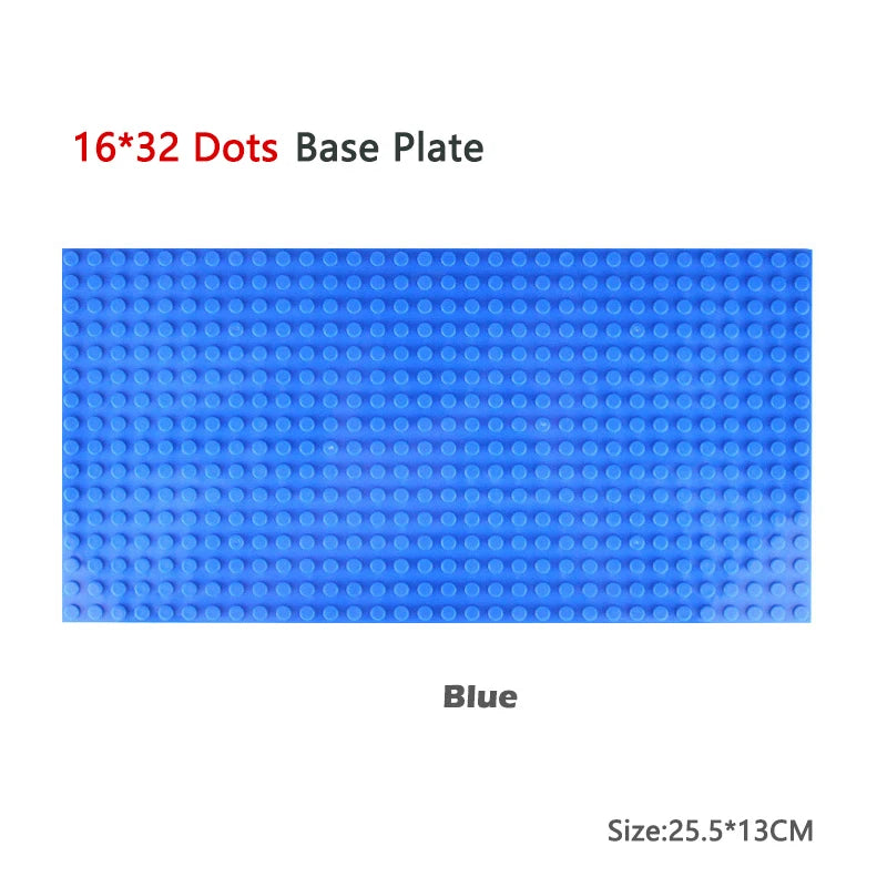 Classic Baseplates 32x32, 16x32, and 16x16 Dots – DIY Plastic Building Blocks Construction Toys