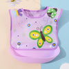 Security Cartoon Print Baby Bibs for Boys & Girls | Waterproof Soft Silicone Kids Burp Cloth with Pocket, Feeding Bib for Children - Kidzy Market