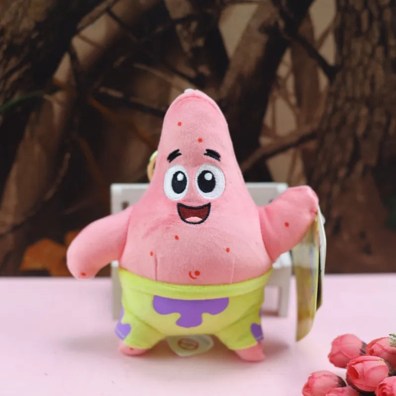 Anime Spongebob Squarepants Plush Keychain, Patrick Star Squidward Krabs Gary Toy Gift for Kids