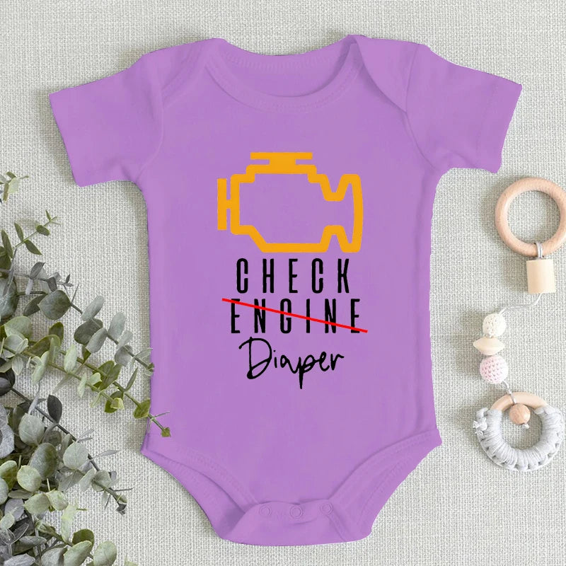 Autumn Newborn Clothes – Soft Cotton Infant Romper with Funny Pattern & Letter Design – Skin-Friendly Baby Boy Girl Short Sleeve Jumpsuit