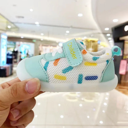 Boys/Girls Baby Walking Shoes – Spring/Autumn Soft Sole Mesh Breathable Shoes for 0-2 Year Olds, Nude Baby Shoes