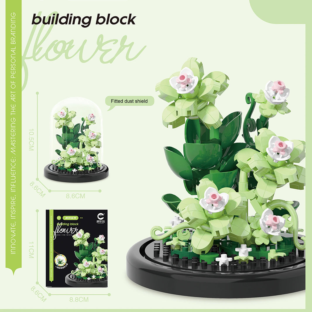 DIY Micro Flower Building Blocks – Mini Bricks Eternal Flowers Home Decoration Puzzle Toy