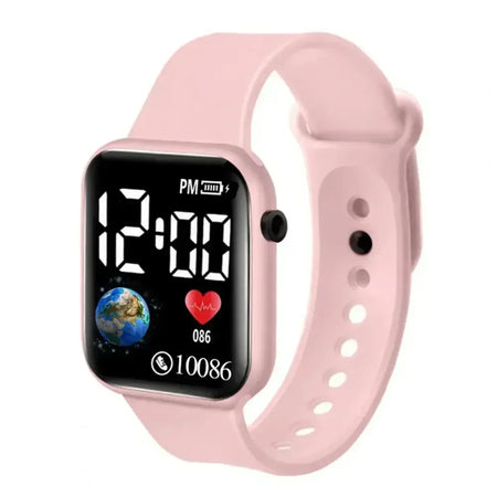 LED Digital Display Waterproof Electronic Smart Sport Fitness Watch Universal for Children