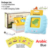 Talking Flashcard Learning Machine for Kids Preschool Audio Flashcards USB Rechargeable 112 Cards (English/Spanish/Arabic)