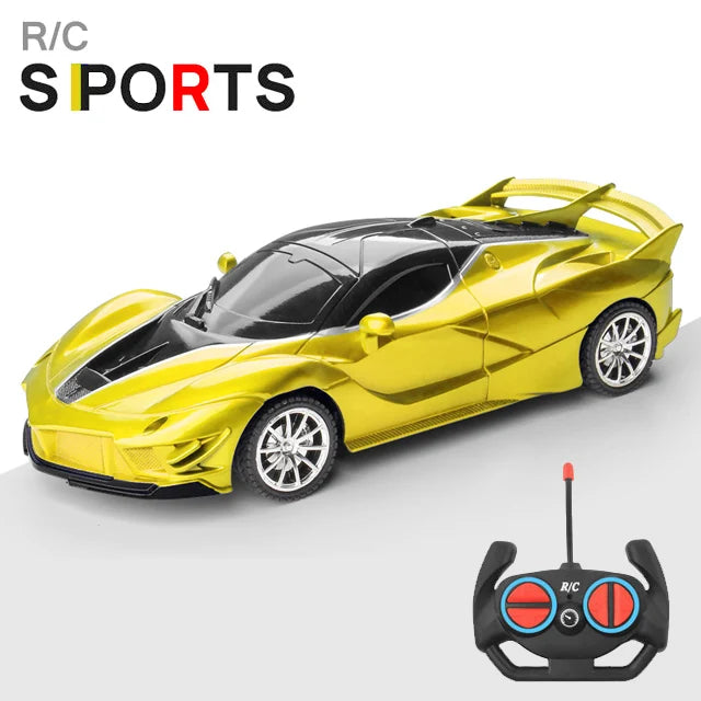 1/18 RC Car with LED Lights and 2.4G Remote Control High-Speed Drift