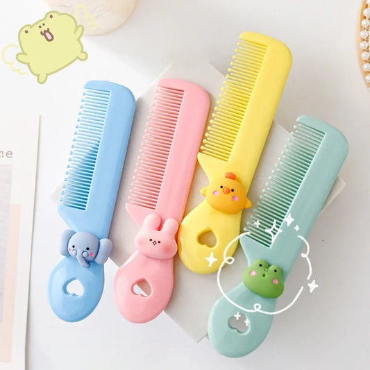 2023 New Children’s Small Anti-Screw Hair Brush Comb - Cartoon Mini Portable Untangling Bangs Round Tooth Hairbrush for Girls