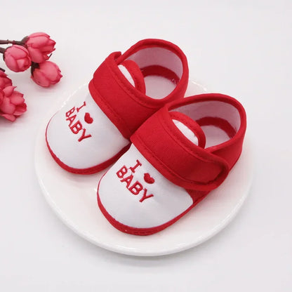 Double Heart Spring and Autumn Shoes – Soft Soled Toddler Shoes for Men & Women, 0-1 Years Old, Baby Walking Shoes (3-6-9 Months)
