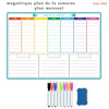 A3 Magnetic Weekly & Monthly Dry Erase Planner (297 x 420 mm, 11.7 x 16.5 in) Spanish French English