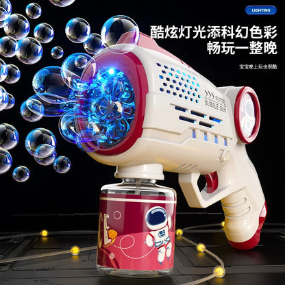 Astronaut Bubble Gun Toy – Fully Automatic Battery-Powered Bubble Machine Blower for Kids, Outdoor Bubble Toy Gift for Boys & Girls