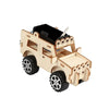 Wooden Jeep DIY Electric Toy Kit - STEM Science Experiment Model, Handmade Educational Project