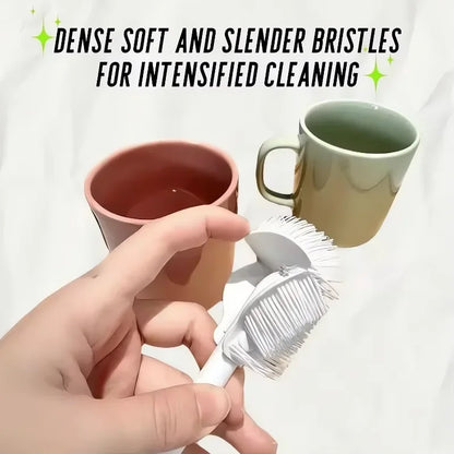 Bottle Washing Brush, Soft Scrubber for Cleaning Sports Bottles, Coffee Pots, Wine Glasses, Mugs & Baby Bottles