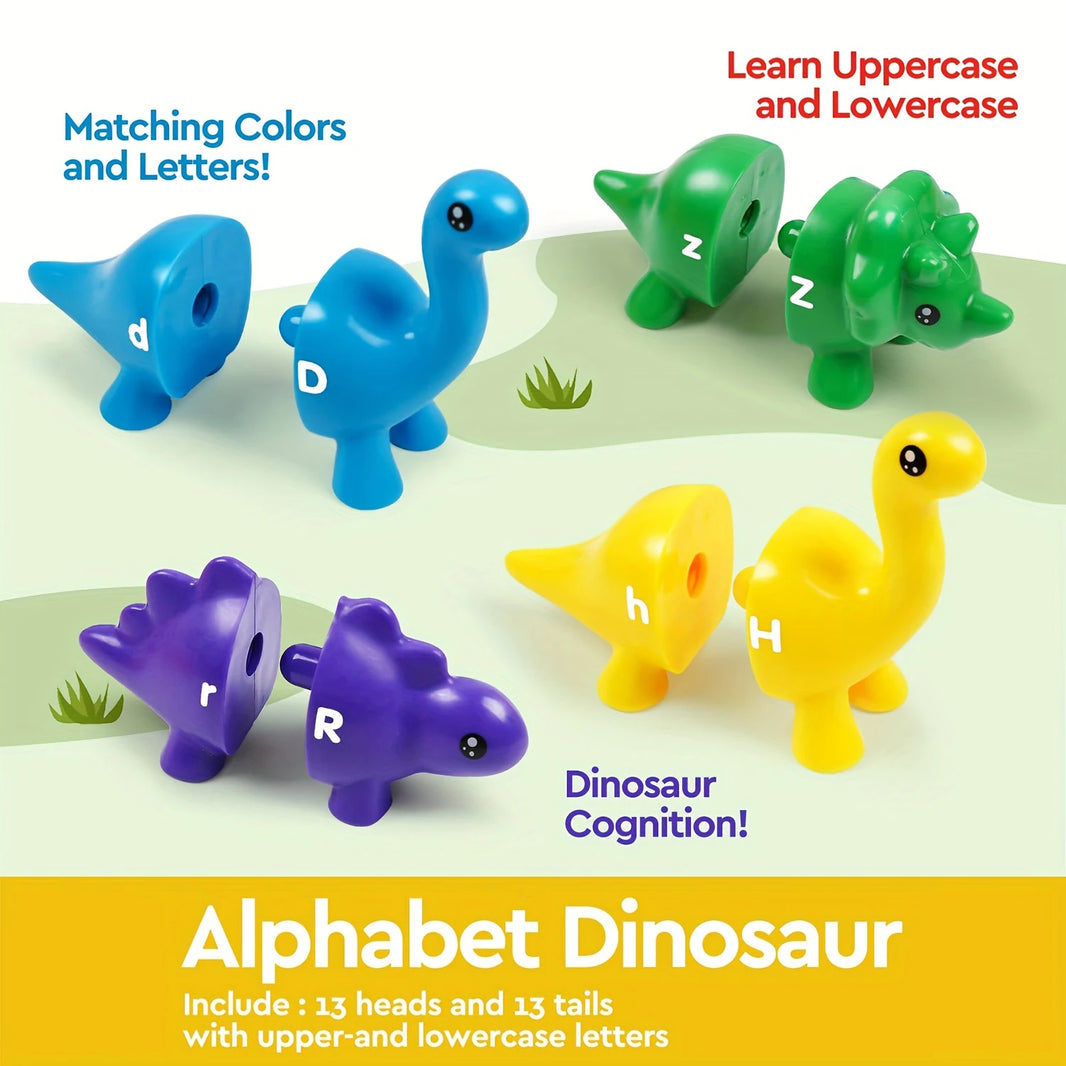 Dinosaur Alphabet and Number Matching Montessori Toy