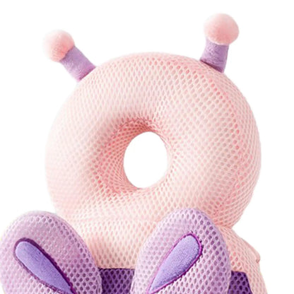 Baby Back Protection Animal Shape Headrest Backpack, Breathable Anti-Fall Head Protector for Crawling and Walking Children