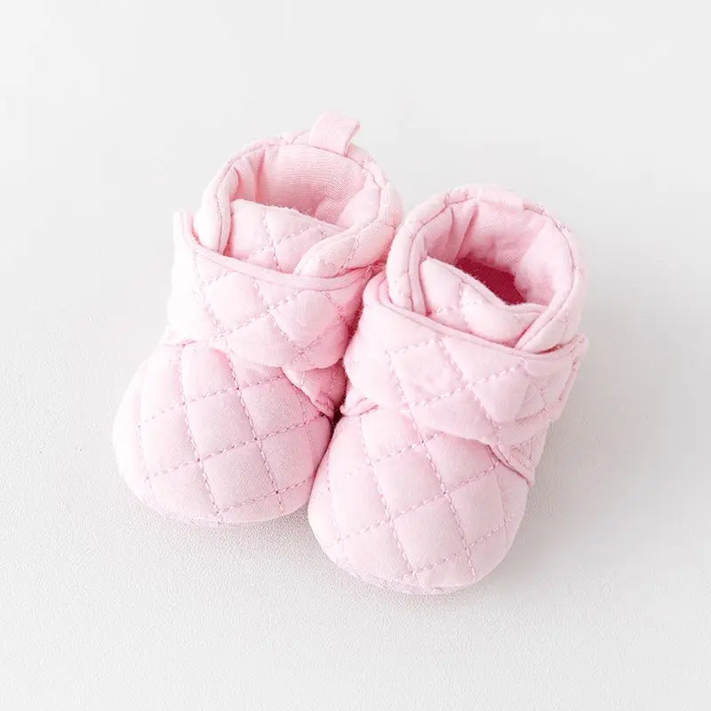 Baby Winter Soft Cotton Indoor Newborn Toddler Prewalking Sneaker for 0-9-18 Months Baby Girls and Boys