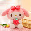 Sanrio Strawberry Kuromi Plush Toy 22/35cm (8.7/13.8 Inches)