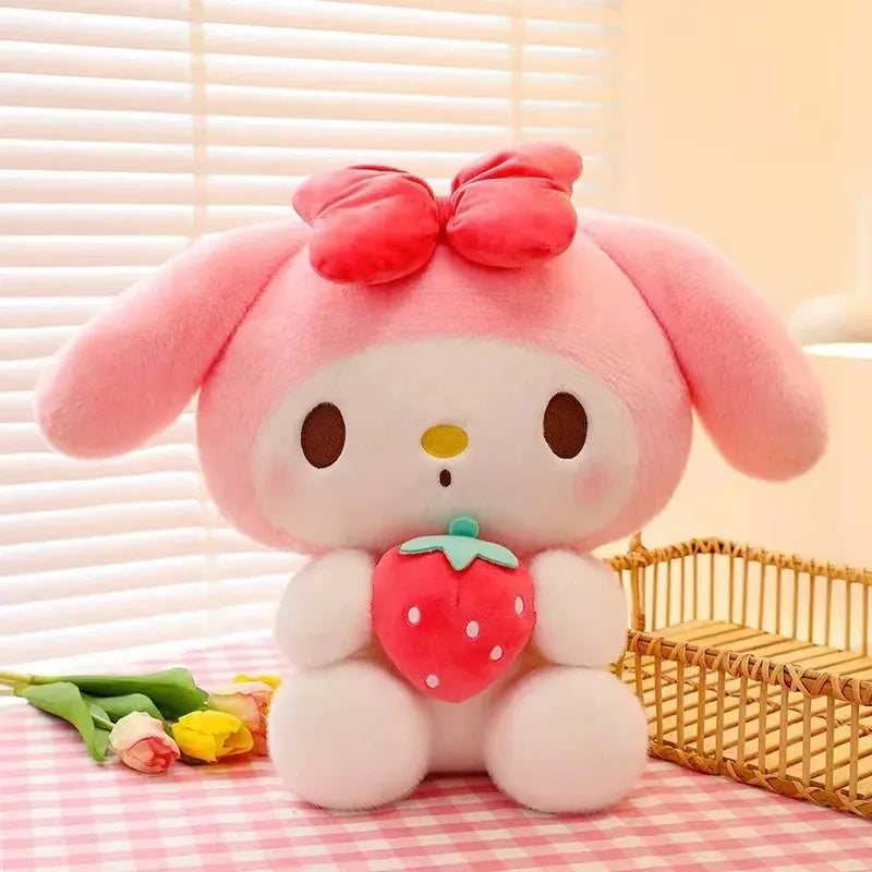 Sanrio Strawberry Kuromi Plush Toy 22/35cm (8.7/13.8 Inches)