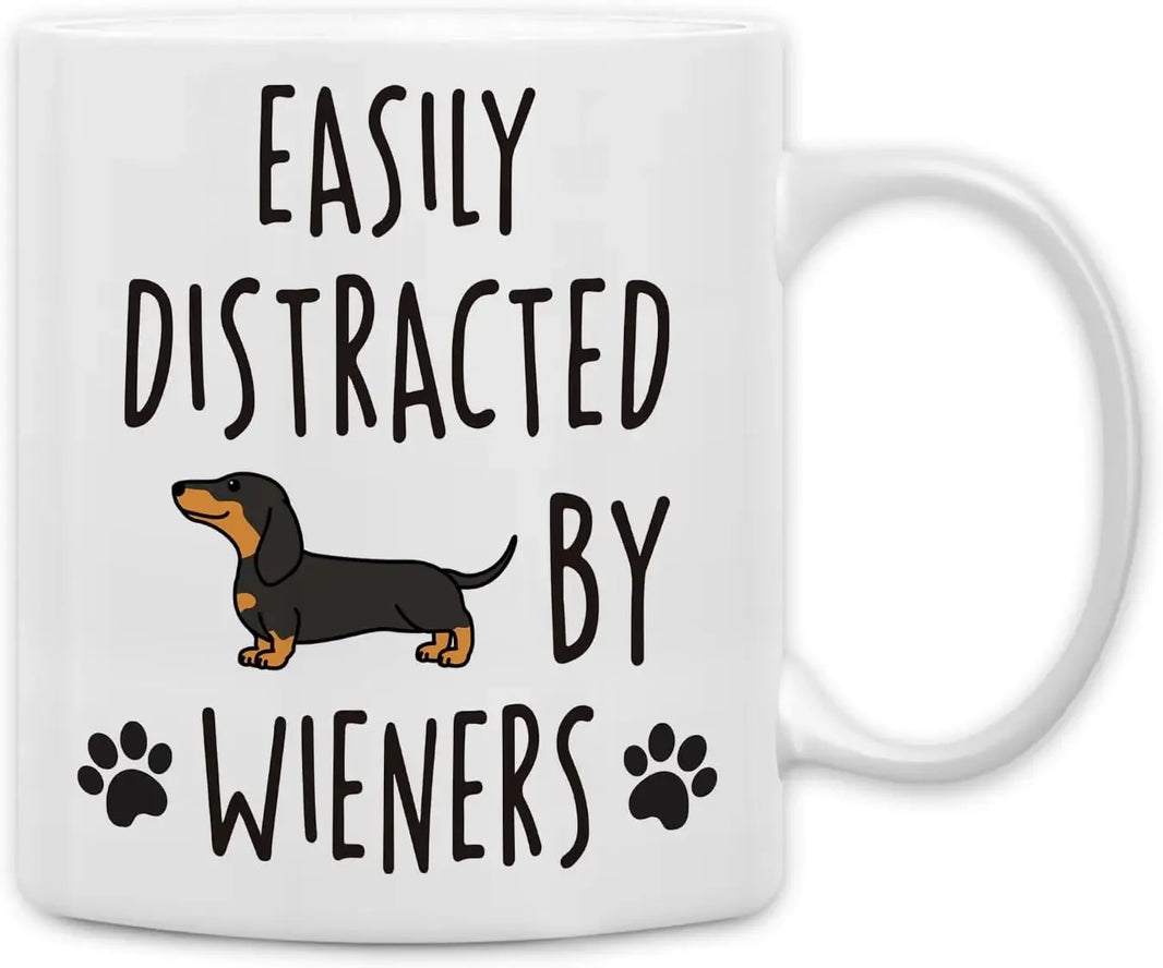 Dachshund Coffee Mug - Ceramic Wiener Dog Coffee Cup 320 ml (10.8 fl oz) Gift for Dog Lovers