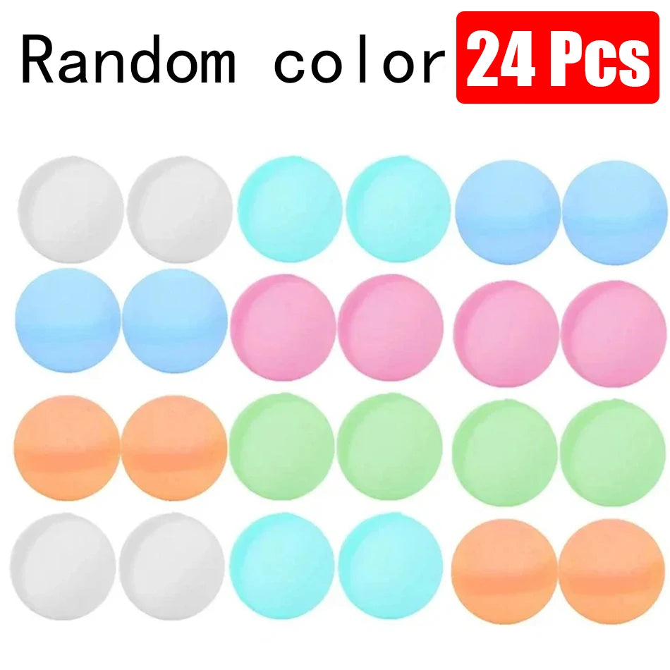 1 to 60-Piece Reusable Silicone Magnetic Water Balloons Set for Pool Games and Water Play