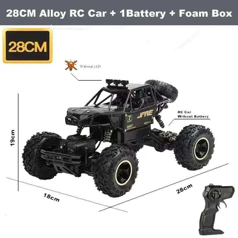 4WD RC Car 1:12 Off-Road 4x4 Remote Control Buggy with LED Lights
