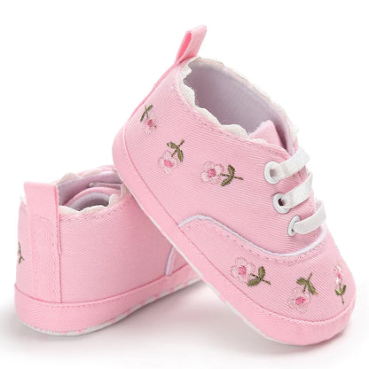 Spring and Autumn Women's Baby Casual Sports Shoes Soft Sole Anti-Slip Indoor and Outdoor First Step Walking Shoes
