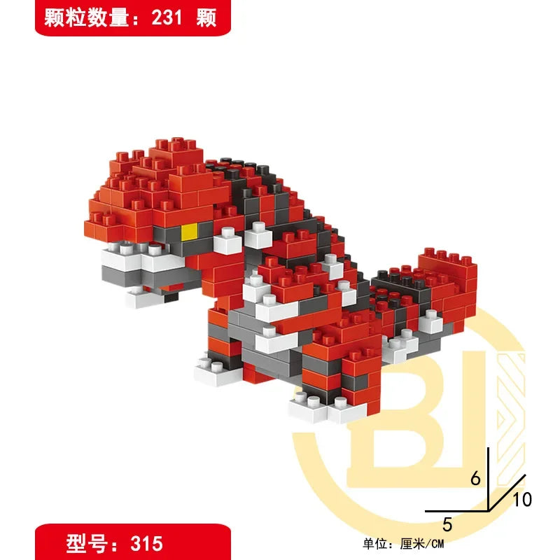 DIY Pokemon Mini Building Blocks – Pikachu, Charizard, Eevee, Mewtwo Anime Model Toys