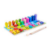 Montessori Wooden Alphabet Busy Board Puzzle - Multicolor Early Learning Toy (Fruits, Animals, Traffic)