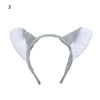 Plush Animal Ears Headband – Cartoon Dog Zebra Tiger Hairband, One Size for Kids & Adults, Cosplay Party Accessory