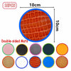 Silicone Sensory Mat Set - 4-Pack Multi-Texture Tactile Fidget Pads, 25 cm (9.8 in) Quiet Montessori Sensory Toy for Kids, Autism & ADHD Therapy