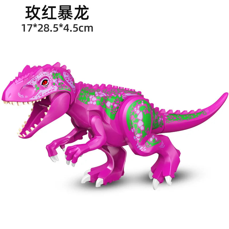 Jurassic World 3 Brutal Raptor Building Blocks – Tyrannosaurus, Indominus, and I-Rex Dinosaur Toy for Kids