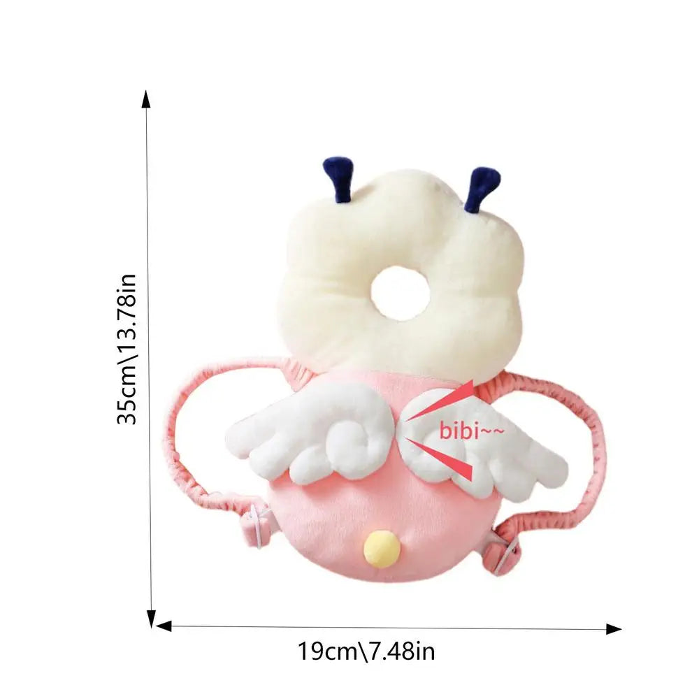 Baby Fall Pillow Backpack Head Protector Cartoon Design with Water Filling and Magnetic Material for Baby Protection