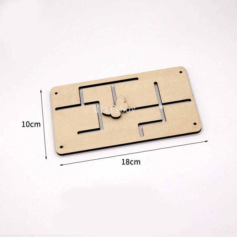 Busy Board Accessories – Montessori Wooden Toy with Key, Lock, Switch, Slides, and Paillette for Early Education Training and Learning Gifts