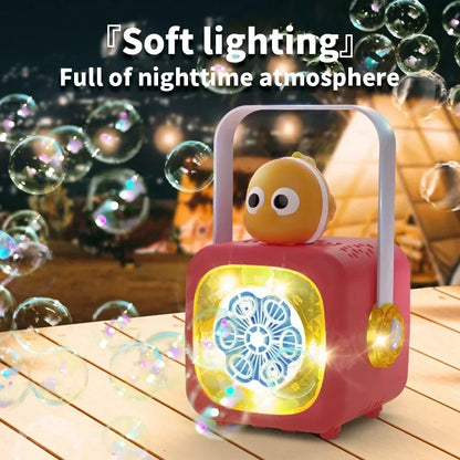 6-Hole Cartoon Fish Handheld Bubble Machine — Battery-Free Bubble Toy for Kids, Ages 3+