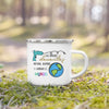 Thank You Teacher Enamel Coffee Mug – 'Without Teachers Like You' Printed Coffee Cup, 3.14 x 3.35 in (8 x 8.5 cm) Teacher Gift