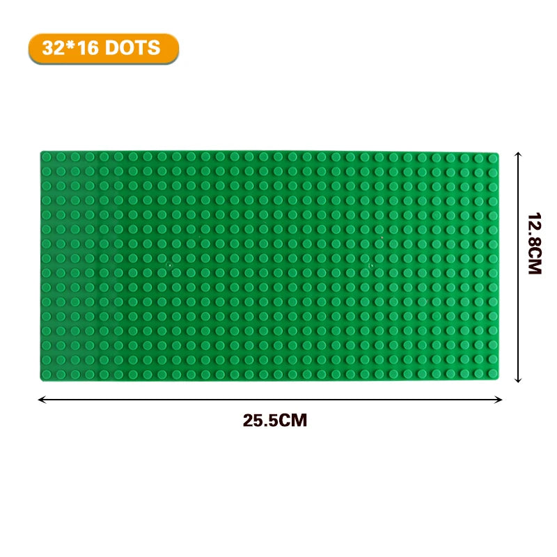 32x32 and 32x16 Dots Classic Base Plates – MOC DIY Plastic Bricks for City Building Blocks Toys