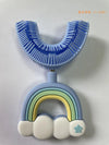 New Children's U-Shape 360 Degree Toothbrush, Silicone Brush for Toddlers, Cartoon Pattern Oral Care