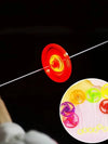 6-Pack LED Light-Up Hand-Pulled Flywheel Toys — Multicolor Party Favors & Pinata Fillers for Kids