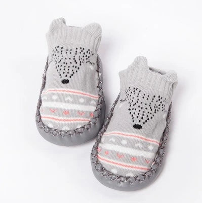Baby Socks Slippers with Rubber Soles for Infant Newborn Children Anti-Slip Soft Sole Toddler Indoor Shoes