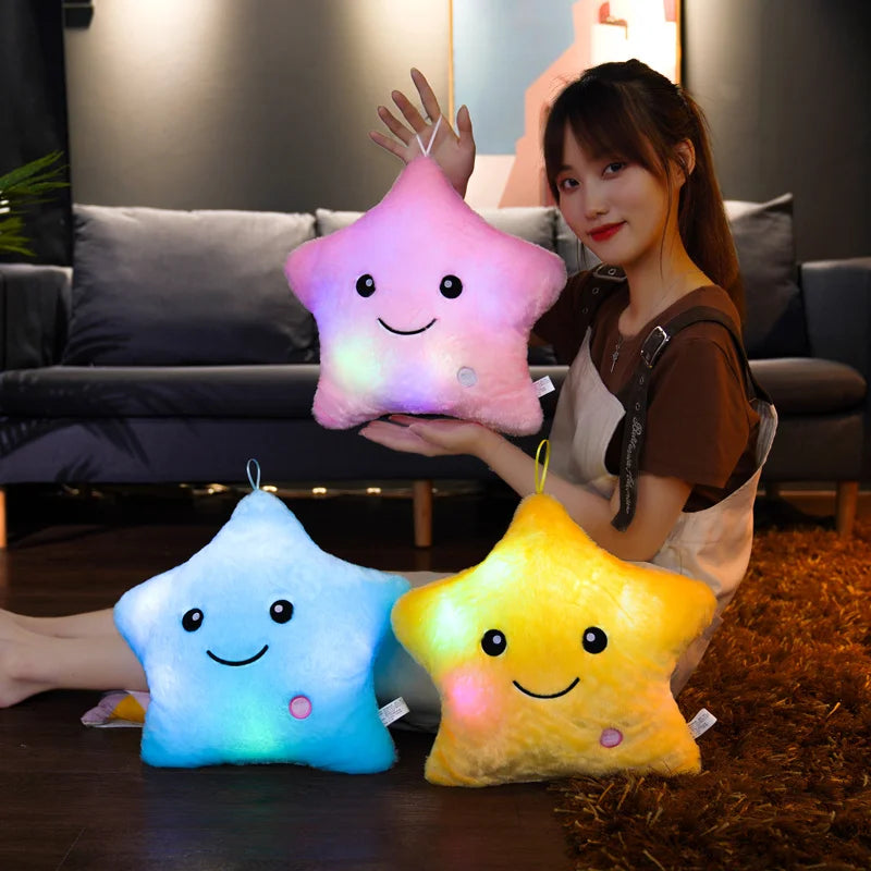 Luminous Star Plush Pillow 24x22cm (9.4x8.7 Inches) LED Light