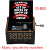 You Are My Sunshine Quote Print Wooden Music Box Birthday Party Favor Gift for Kids