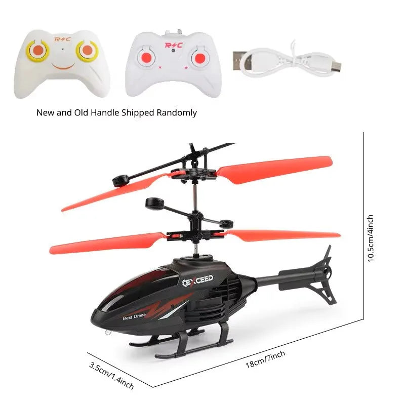 2-Channel Gesture Control RC Helicopter – Suspension Induction Aircraft with LED Light
