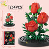 HUIQIBAO MOC Eternal Bouquet Micro Building Blocks – DIY Flower Model and Home Desk Decoration Toy for Kids